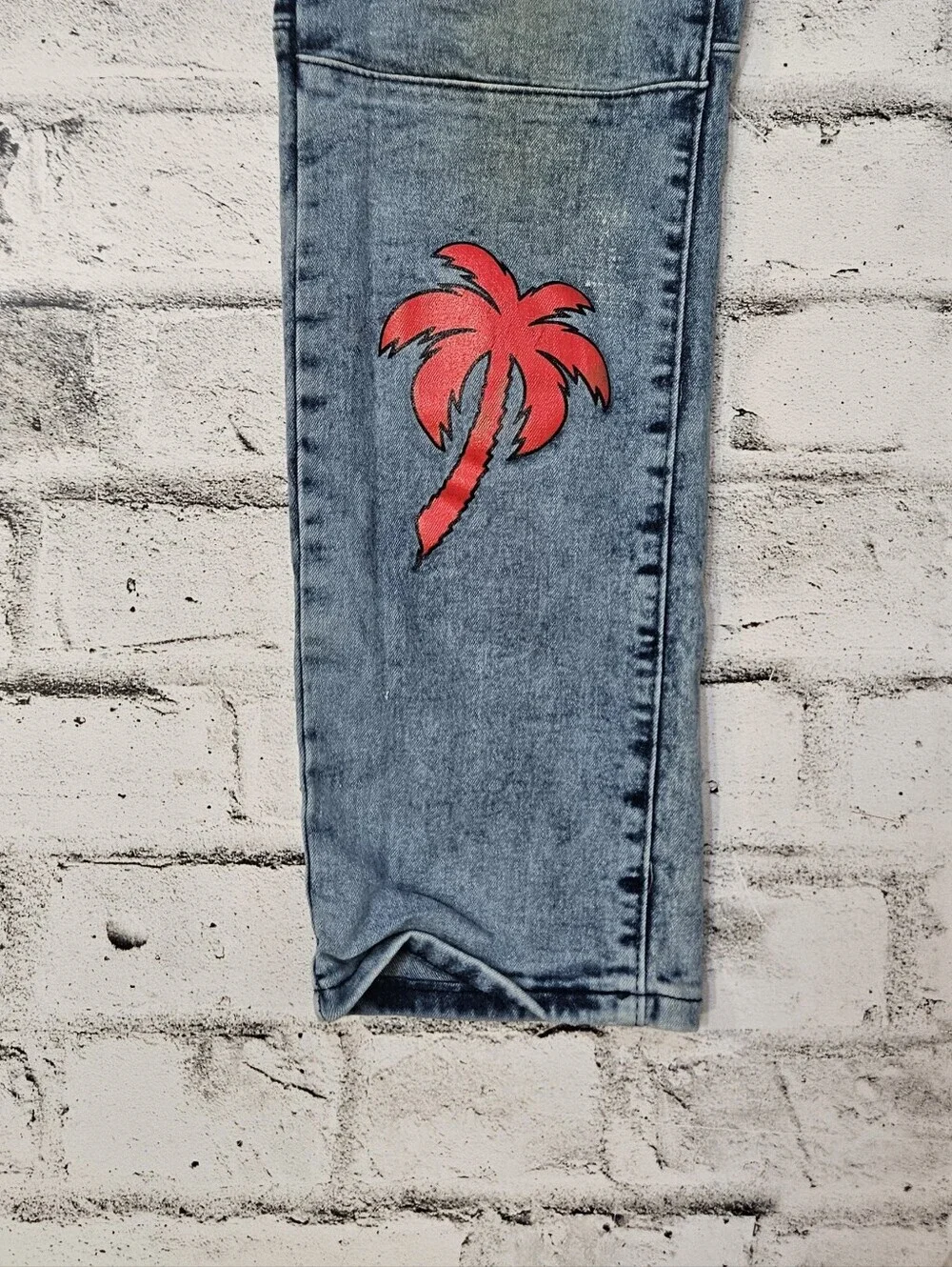 Reason NYC Graphic Patch Moto Jeans Men’s 34 Streetwear Denim